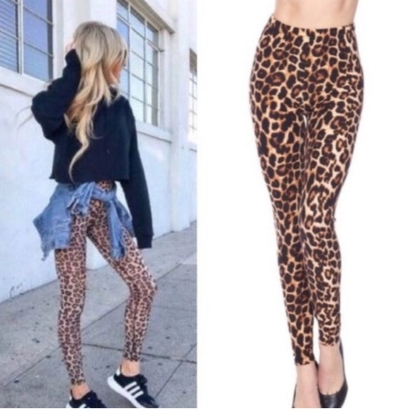 Gottex Pants - Gottex Leopard Yoga Leggings with Pockets NWT